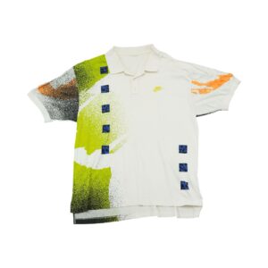 Pánské bílé tenisové vintage polo tričko značky Nike s nášivkou loga.. Nike Vintage Polo Shirt.