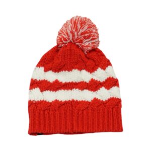Dámská červeno bílá zimní čepice značky 47 Brand s nášivkou fotbalového týmu Nottingham Forrest.. Nottingham Forest Red Beanie 1