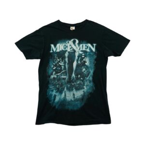 Pánské černé tričko s potiskem kapely Of Mice & Men na přední straně.Of Mice & Men Black T-Shirt