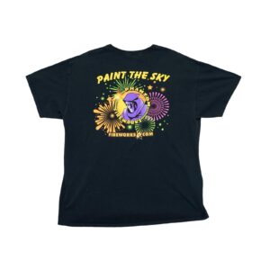 Pánské černé tričko značky Gildan s krátkým rukávem a potiskem Phantom z obou stran.. Phantom Fireworks Paint The Sky T-Shirt