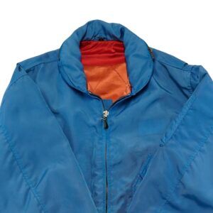 Pánská modrá letecká vintage bomber bunda.. Pilot Blue Vintage Bomber Jacket