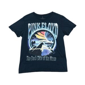 Pánské tmavě modré tričko s krátkým rukávem a potiskem Pink Floyd na přední straně.. Pink Floyd Dark Blue T-Shirt