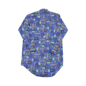 Pánská modro fialová vintage flanelová košile s dlouhým rukávem.. Pitt Denver Blue Shirt