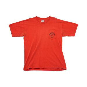 Pánské červené vintage tričko s krátkým rukávem a potiskem Bayside Plumbers z obou stran.. Plumbers & Pipefitters Kansas Red T-Shirt