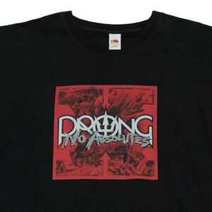 Pánské černé tričko značky Fruit of the Loom s kráktým rukávem a potiskem Prong No Absolutes na přední straně. Prong No Absolutes Black T-Shirt