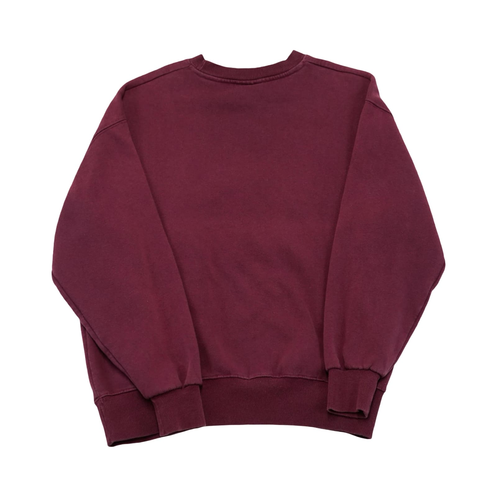 Pánský bordó crewneck značky Pull & Bear s potiskem na přední straně.. Pull & Bear San Diego Encinitas Red Crewneck