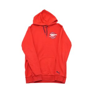 Pánská červená mikina s kapucí značky Puma s potiskem fotbalového týmu Arsenal FC.. Puma Arsenal Red Hoodie Pánská červená mikina s kapucí značky Puma s potiskem fotbalového týmu Arsenal FC.. Puma Arsenal Red Hoodie Pánská červená mikina s kapucí značky Puma s potiskem fotbalového týmu Arsenal FC.. Puma Arsenal Red Hoodie