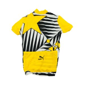 Pánský žluto černý cyklistický dres značky Puma s krátkým rukávem. Puma Crazy Yellow Bike Jersey