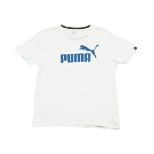 Pánské bílé tričko značky Puma s krátkým rukávem a potiskem na přední straně.Puma White T-Shirt