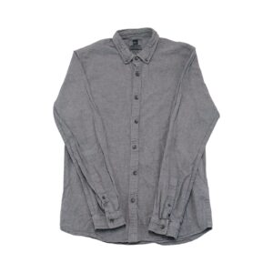 Pánská šedá košile značky Quiksilver s nášivkou loga na přední straně.. Quiksilver Grey Shirt