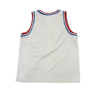 Basketbalový bílý vintage dres značky Reebok s nášivkou na přední straně White Vintage Basketball Jersey