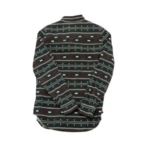 Pánská pruhovaná zeleno hnědá aztec košile značky Review Striped Dark Green Brown Shirt