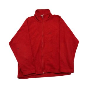 Pánská červená vintage flísová mikina značky Sergio Tacchini.. Sergio Tacchini Red Fleece