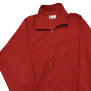 Pánská červená vintage flísová mikina značky Sergio Tacchini.. Sergio Tacchini Red Fleece
