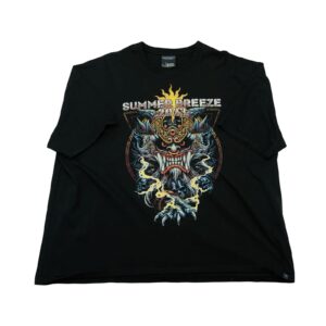Pánské černé tričko s krátkým rukávem a potiskem Summer Breeze Festival z obou stran.. Summer Breeze 2023 T-Shirt