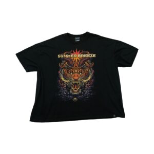 Pánské černé tričko s krátkým rukávem a potiskem Summer Breeze Festival z obou stran.. Summer Breeze Black T-Shirt
