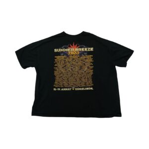 Pánské černé tričko s krátkým rukávem a potiskem Summer Breeze Festival z obou stran.. Summer Breeze Black T-Shirt