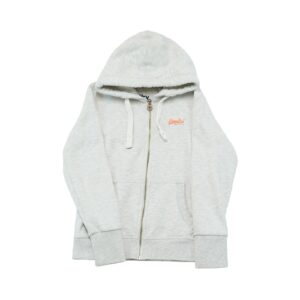 Dámská šedá melírovaná mikina s kapucí značky SuperDry.. Superdry Grey Zip Hoodie
