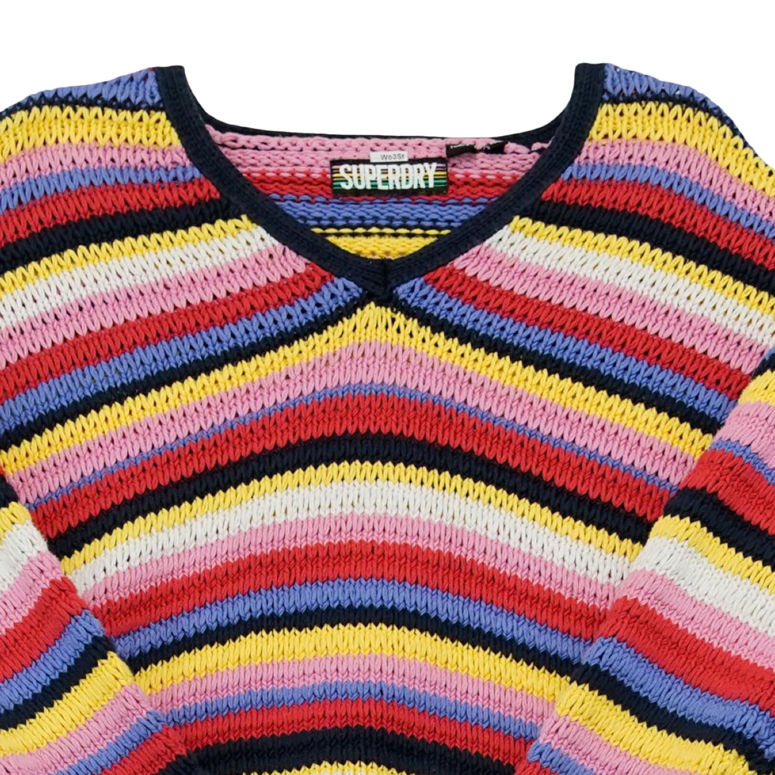 Dámský barevný svetr značky SuperDry.. Superdry Striped Sweater