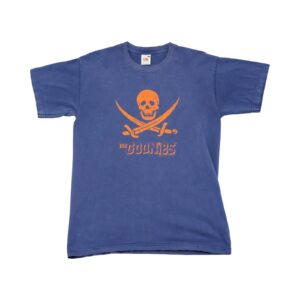 Pánské tmavě modré tričko značky Fruit of the Loom s krátkým rukávem a potiskem The Goonies na přední straně.. The Goonies Blue T-Shirt