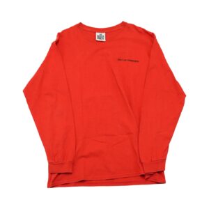 Pánské červené tričko značky The Ragged Priest s dlouhým rukávem a potiskem z obou stran.. The Ragged Priest Control Yourself Red Longsleeve