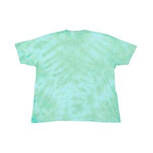 Pánské zelené batikované tričko značky Fruit of the Loom s krátkým rukávem.. Tie-Dye Green Turquoise T-Shirt.