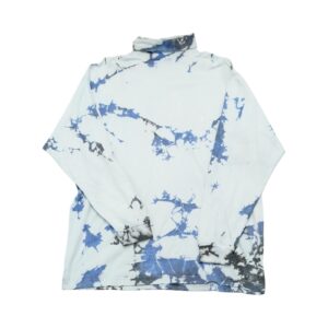 Pánské modré batikované tričko značky Lyle & Scott s dlouhým rukávem.. Tie-Dye Lyle & Scott Longsleeve T-Shirt