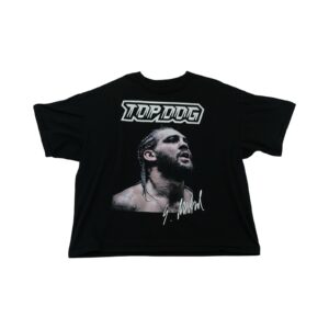Pánské černé tričko s krátkým rukávem a potiskem Top Dog na přední straně Black T-Shirt