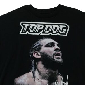 Pánské černé tričko s krátkým rukávem a potiskem Top Dog na přední straně Black T-Shirt