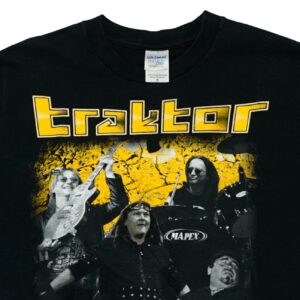 Pánské černé tričko značky Gildan s krátkým rukávem a potiskem Traktor na přední straně Black T-Shirt