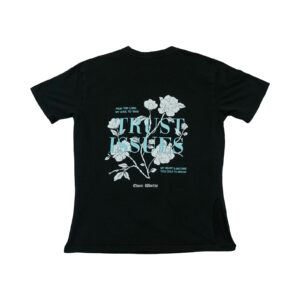 Pánské černé tričko s krátkým rukávem a potiskem Trust Issues z obou stran Black T-Shirt Pánské černé tričko s krátkým rukávem a potiskem Trust Issues z obou stran Black T-Shirt