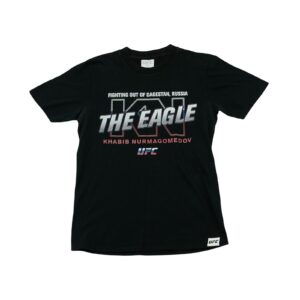 Pánské černé tričko s krátkým rukávem a potiskem UFC Khabib Nurmagomedov ''The Eagle'' na přední straně Black T-Shirt