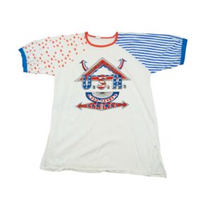 Pánské bílé vintage tričko s krátkým rukávem a potiskem United States of America na přední straně USA White Vintage T-Shirt