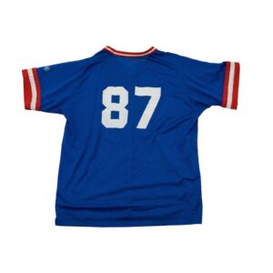 Pánský modrý vintage dres s krátkým rukávem a motivem kanadského baseballového týmu Vaughan Blue Jays Blue Vintage Baseball Jersey