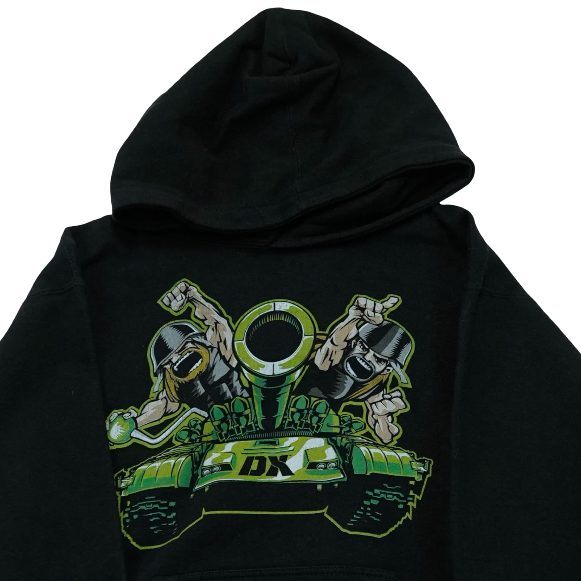 Dětská černá mikina s kapucí značky WWE s potiskem DX Army na přední straně Black Kids Hoodie