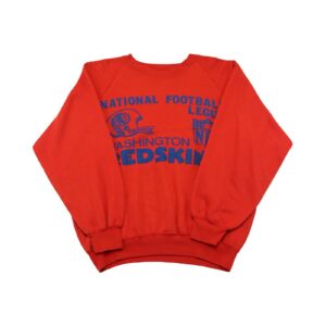 Pánský červený vintage crewneck s motivem amerického fotbalového NFL týmu Washington Redskins Red Vintage Crewneck