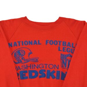 Pánský červený vintage crewneck s motivem amerického fotbalového NFL týmu Washington Redskins Red Vintage Crewneck