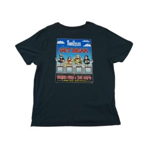 Pánské černé tričko v kolaboraci značek Weird Fish a The RSPB s krátkým rukávem a potiskem The Tweetles z obou stran Get Break Black T-Shirt