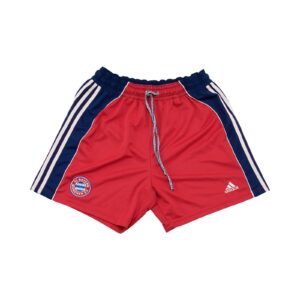 Pánské červené vintage kraťasy značky Adidas s motivem německého fotbalového týmu Bayern München Red Vintage Shorts