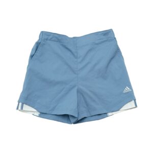Dámské modré kraťasy značky Adidas s malou nášivkou na přední straně Blue Women Shorts