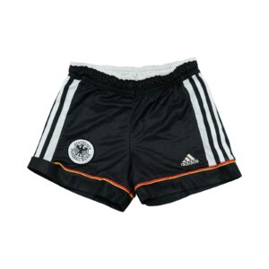 Dámské černé vintage kraťasy značky Adidas s motivem německé fotbalové reprezentace Germany Black Women Vintage Shorts