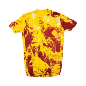 Pánský žlutý cyklistický vintage dres značky Aquasport Bicycle s červeným vzorem z obou stran Yellow Vintage Jersey