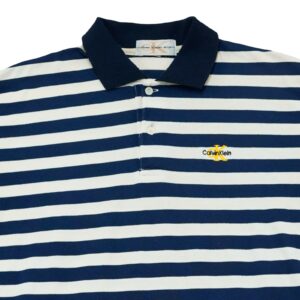 Pánské pruhované vintage polo tričko značky Calvin Klein s nášivkou na přední straně Striped Vintage Polo Shirt