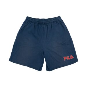 Pánské tmavě modré vintage kraťasy značky FILA s malou nášivkou na přední straně Dark Blue Vintage Shorts