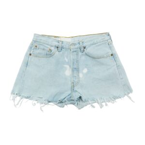 Dámské světle modré džínové vintage kraťasy značky Levi's - typ 501 Light Blue Women Shorts
