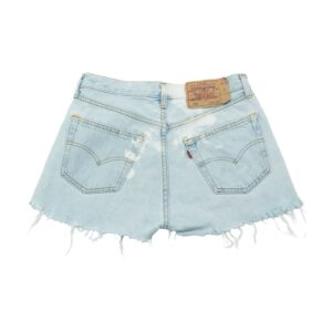 Dámské světle modré džínové vintage kraťasy značky Levi's - typ 501 Light Blue Women Shorts