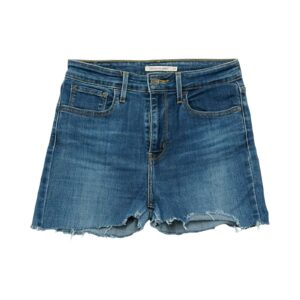 Dámské modré high rise skinny džínové kraťasy značky Levis 721. Levis 721 Blue Shorts 2