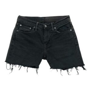 Dámské černé vintage džínové kraťasy značky Levis.. Levis Black Shorts