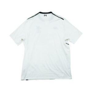 Pánský zeleno bílý fotbalový dres značky New Balance s krátkým rukávem a potiskem anglického fotbalového týmu Liverpool FC z roku 2017/18.. New Balance Liverpool White Jersey