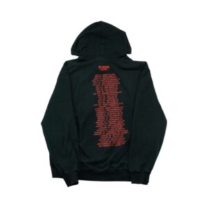 Pánská černá mikina s kapucí s postikem Playboi Carti Tour z obou stran..Playboi Carti Black Hoodie